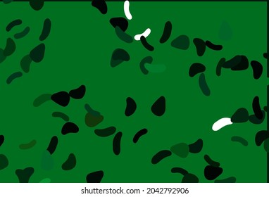 Plantilla vectorial verde claro con formas memphis. Ilustración abstracta moderna con formas aleatorias coloridas. Mejor diseño inteligente para su negocio.