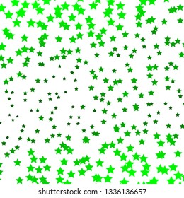 Light Green vector template with neon stars. Decorative illustration with stars on abstract template. Pattern for websites, landing pages.