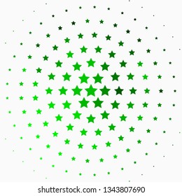 Light Green vector template with neon stars. Modern geometric abstract illustration with stars. Theme for cell phones.