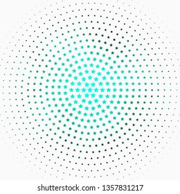 Light Green vector template with neon stars. Colorful illustration in abstract style with gradient stars. Best design for your ad, poster, banner.