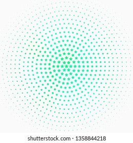 Light Green vector template with neon stars. Colorful illustration with abstract gradient stars. Theme for cell phones.