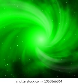 Light Green vector template with neon stars. Shining colorful illustration with small and big stars. Pattern for wrapping gifts.