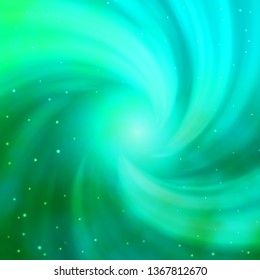 Light Green vector template with neon stars. Colorful illustration with abstract gradient stars. Best design for your ad, poster, banner.
