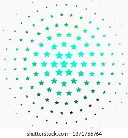 Light Green vector template with neon stars. Colorful illustration in abstract style with gradient stars. Theme for cell phones.