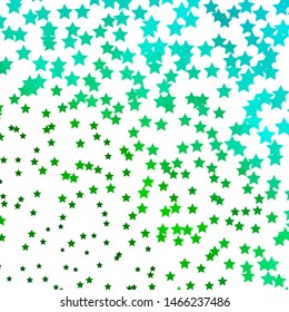 Light Green vector template with neon stars. Colorful illustration with abstract gradient stars. Theme for cell phones.