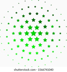 Light Green vector template with neon stars. Colorful illustration in abstract style with gradient stars. Pattern for wrapping gifts.