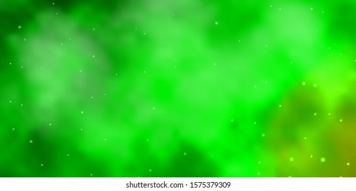 Light Green vector template with neon stars. Colorful illustration in abstract style with gradient stars. Pattern for wrapping gifts.