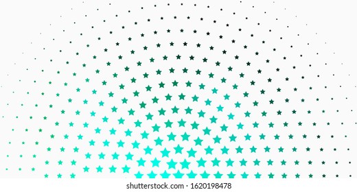 Light Green vector template with neon stars. Modern geometric abstract illustration with stars. Best design for your ad, poster, banner.