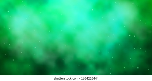 Light Green vector template with neon stars. Colorful illustration with abstract gradient stars. Design for your business promotion.
