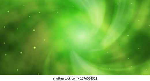 Light Green vector template with neon stars. Shining colorful illustration with small and big stars. Theme for cell phones.