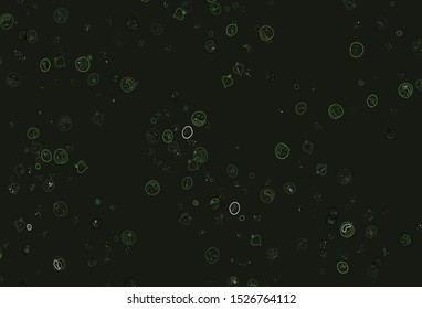 Light Green vector template with organic meal. Colorful decorative design of snacks in doodle style. Pattern for ads of breakfast, lunch, dinner.