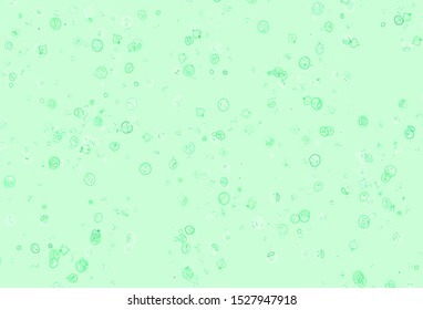 Light Green vector template with organic meal. Colorful decorative design of snacks in doodle style. Doodle design for your business advert of cafes.