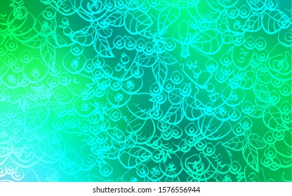 Light Green vector template with organic meal. Glitter abstract sketch with gourmet food. Pattern for ad, booklets, leaflets of restaurants.