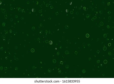 Light Green vector template with organic meal. Beautiful colorful illustration with food in doodle style. Template for meal cooking in kitchen.