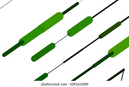 Light Green vector template with repeated sticks. Glitter abstract illustration with colored sticks. Best design for your ad, poster, banner.