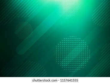 Light Green vector template with repeated sticks, circles. Decorative shining illustration with lines, dots on abstract template. The pattern can be used for busines ad, booklets, leaflets