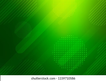 Light Green vector template with repeated sticks, circles. Decorative shining illustration with lines, dots on abstract template. The template can be used as a background.
