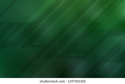 Light Green vector template with repeated sticks. Lines on blurred abstract background with gradient. Template for your beautiful backgrounds.