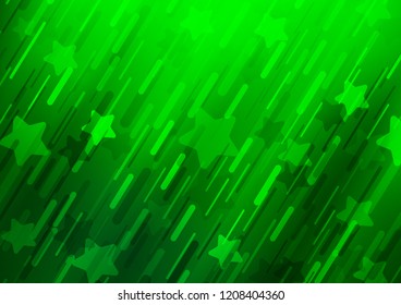 Light Green vector template with repeated sticks. Decorative shining illustration with lines on abstract template. The template can be used as a background.