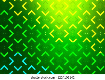 Light Green vector template with repeated sticks. Glitter abstract illustration with colored sticks. The pattern can be used as ads, poster, banner for commercial.