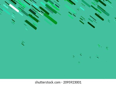 Light Green vector template with repeated sticks. Decorative shining illustration with lines on abstract template. Pattern for ads, posters, banners.