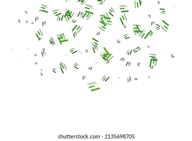Plantilla de vector verde claro con palos repetidos. Ilustración decorativa brillante con líneas sobre plantilla abstracta. Fondo para anuncios de TV.