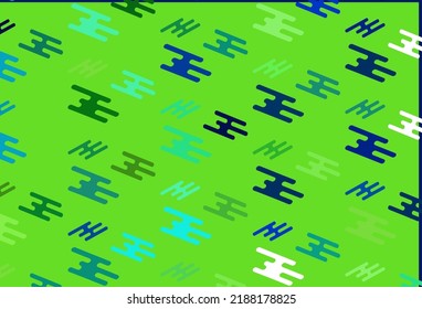 Light Green vector template with repeated sticks. Lines on blurred abstract background with gradient. Best design for your ad, poster, banner.