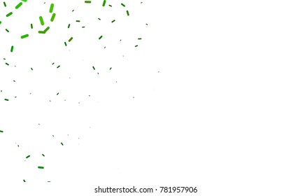 Light Green vector template with repeated sticks. Decorative shining illustration with lines on abstract template. The template can be used as a background.