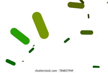 Light Green vector template with repeated sticks. Capsules on blurred abstract background with gradient. Smart design for your business advert.