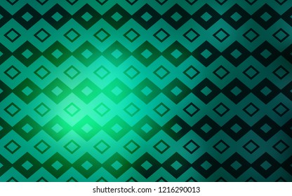 Light Green vector template with rhombus. Decorative design in abstract style with rectangles. Best design for your ad, poster, banner.