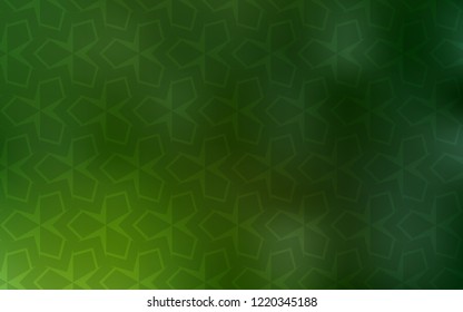 Light Green vector template with rhombus. Glitter abstract illustration with rectangular shapes. Pattern for busines ad, booklets, leaflets