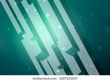 Hellgrüne Vektorvorlage mit rhombus. Moderne abstrakte Illustration mit bunten Rechtecken. Muster für Werbespots.