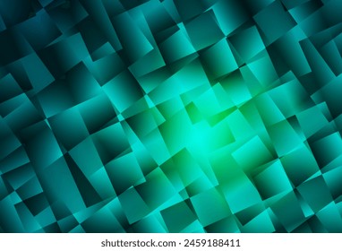 Plantilla de Vector verde claro con rombo. Hermosa ilustración con rectángulos y cuadrados. Diseño inteligente para su anuncio de negocios.