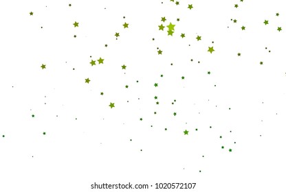Light Green vector template with sky stars. Decorative shining illustration with stars on abstract template. The template can be used as a background.