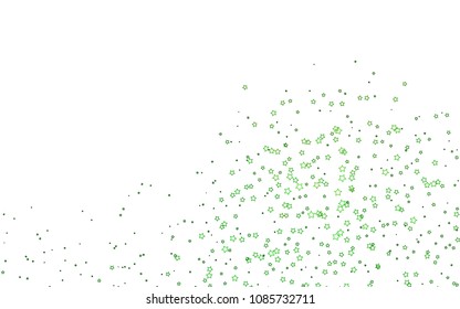 Light Green vector template with sky stars. Stars on blurred abstract background with gradient. The pattern can be used for websites.