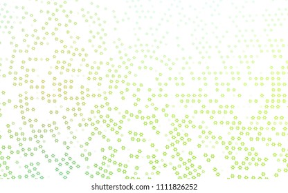 Light Green vector template with sky stars. Shining colored illustration with stars. The pattern can be used for new year ad, booklets.