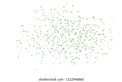 Light Green vector template with sky stars. Modern geometrical abstract illustration with stars. Smart design for your business advert.