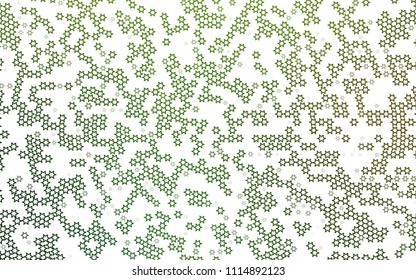 Light Green vector template with sky stars. Stars on blurred abstract background with gradient. The pattern can be used for websites.
