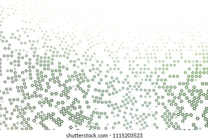 Light Green vector template with sky stars. Decorative shining illustration with stars on abstract template. The pattern can be used for wrapping gifts.