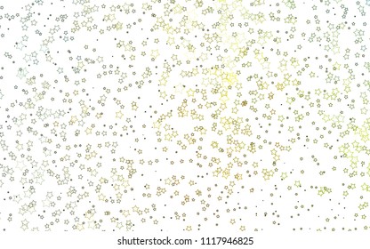Light Green vector template with sky stars. Blurred decorative design in simple style with stars. Smart design for your business advert.
