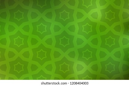 Light Green vector template with sky stars. Glitter abstract illustration with colored stars. Best design for your ad, poster, banner.