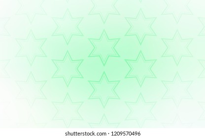 Light Green vector template with sky stars. Decorative illustration with stars on abstract template. Best design for your ad, poster, banner.