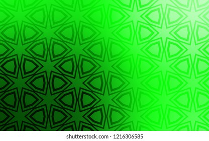 Light Green vector template with sky stars. Decorative illustration with stars on abstract template. Best design for your ad, poster, banner.