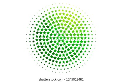 Light Green vector template with sky stars. Stars on blurred abstract background with gradient. Best design for your ad, poster, banner.