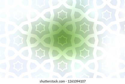 Light Green vector template with sky stars. Modern geometrical abstract illustration with stars. Pattern for websites, landing pages.