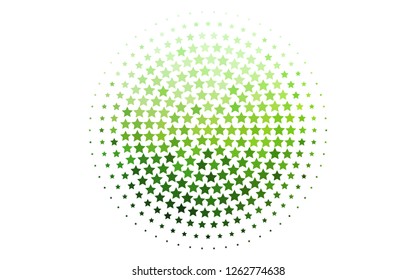 Light Green vector template with sky stars. Decorative shining illustration with stars on abstract template. Smart design for your business advert.