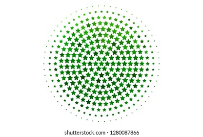 Light Green vector template with sky stars. Modern geometrical abstract illustration with stars. The pattern can be used for websites.
