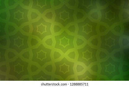 Light Green vector template with sky stars. Glitter abstract illustration with colored stars. Template for sell phone backgrounds.