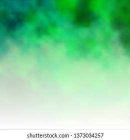 Light Green vector template with sky, clouds. Shining illustration with abstract gradient clouds. Pattern for your booklets, leaflets.