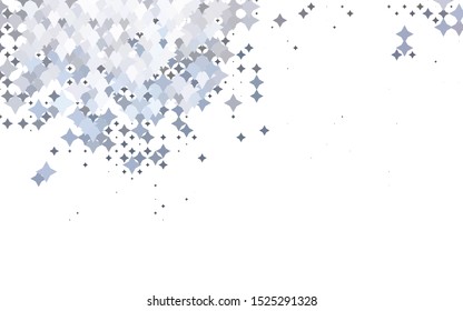 Light Green vector template with sky stars. Stars on blurred abstract background with gradient. The pattern can be used for wrapping gifts.